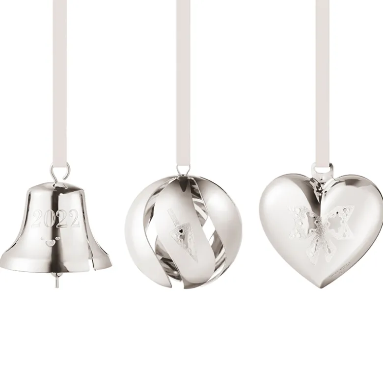Georg Jensen Jul 2022 ornamentsæt 3 stk. palladium