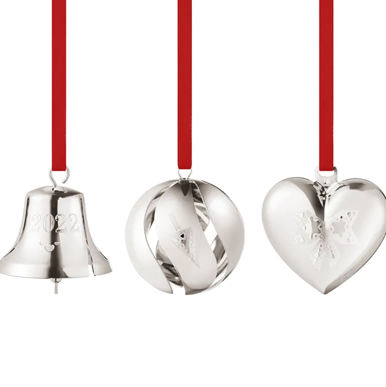 Georg Jensen Jul 2022 ornamentsæt 3 stk. palladium