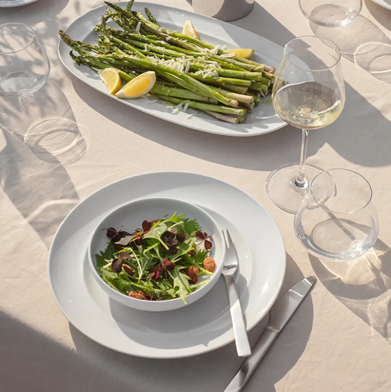 Georg Jensen Koppel Dinnerware hvid frokosttallerken 22 cm
