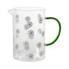 Glaskande med margueritter glas 1,6 liter