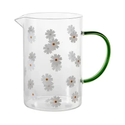 Glaskande med margueritter glas 1,6 liter