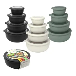 Haahr&Co. skålesæt plast 4 stk. i assorterede farver
