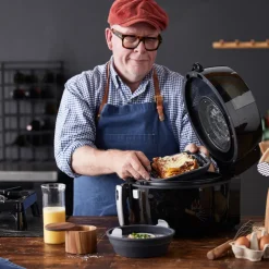 Holm airfryer silikoneform rund sort