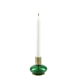 Holmegaard Bubble lysestage grøn H 8 cm