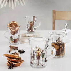 Holmegaard Christmas hotdrink glas med hank 4 stk. 24 cl