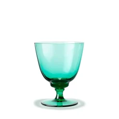 Holmegaard Flow vandglas på fod emerald green 35 cl