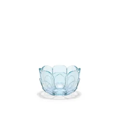 Holmegaard Lily fyrfadsstage blue iris Ø 7 cm