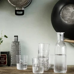 Holmegaard Minima flaske med låg klar glas 0,9 liter