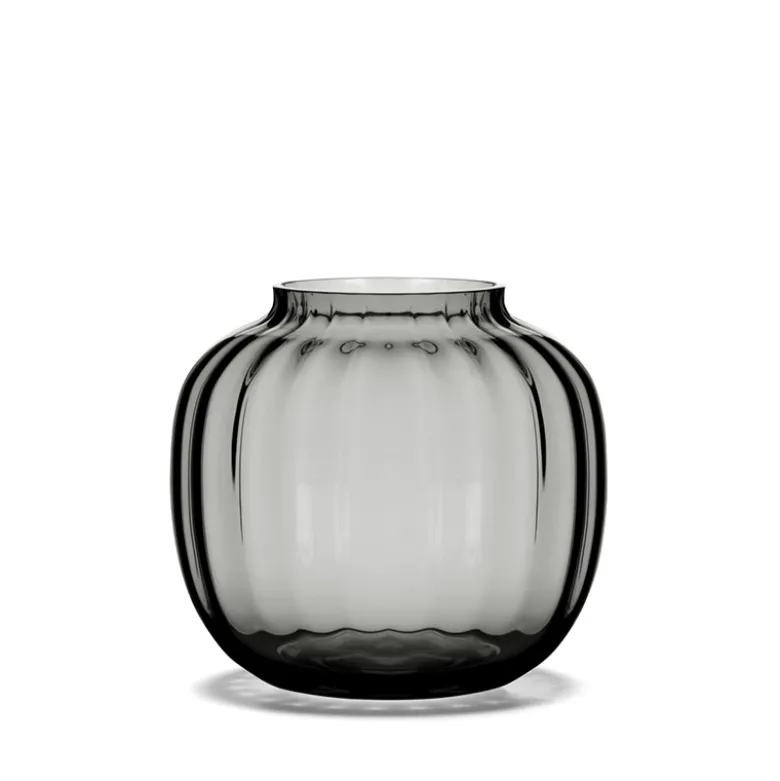 Holmegaard Primula vase røgfarvet 12,5 cm