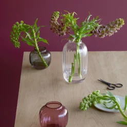Holmegaard Primula vase røgfarvet 12,5 cm