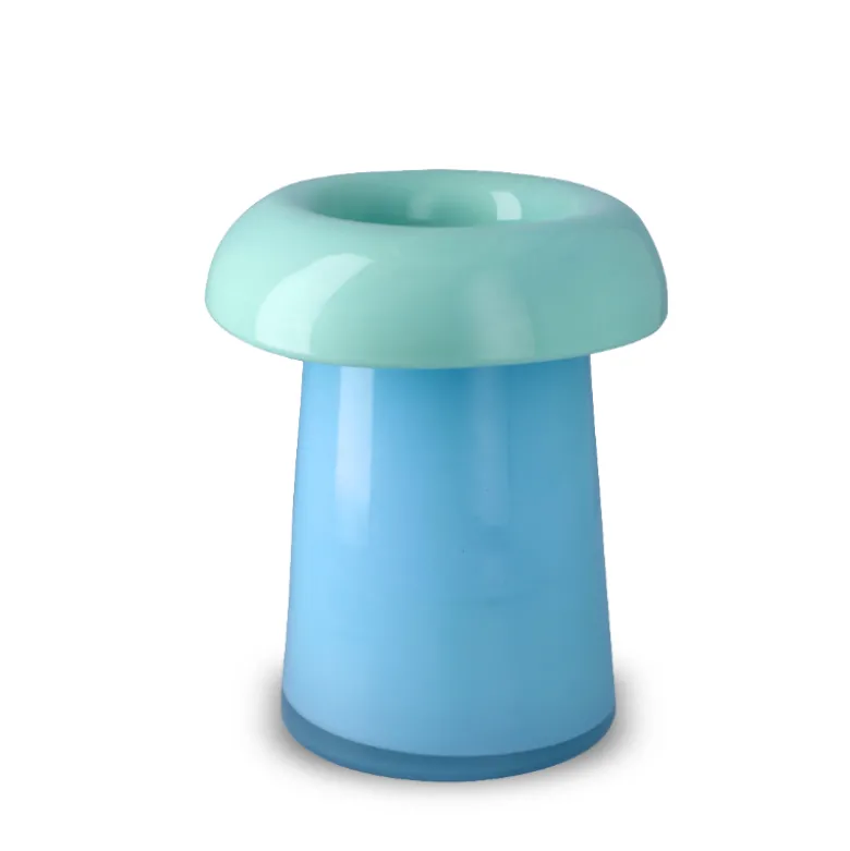 Holmegaard Soma vase blå/grøn H 22,5 cm