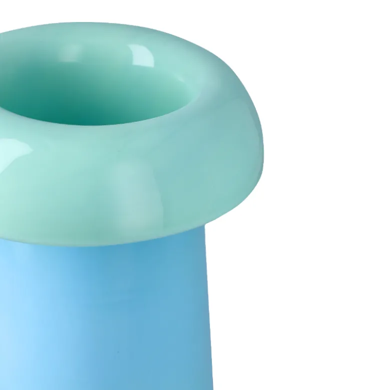 Holmegaard Soma vase blå/grøn H 22,5 cm