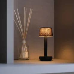 Humble Two bordlampe black/brown linen
