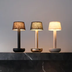 Humble Two bordlampe black/brown linen