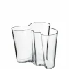 Iittala Alvar Aalto vase klar glas 16 cm