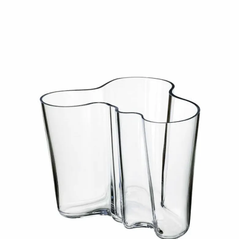 Iittala Alvar Aalto vase klar glas 16 cm