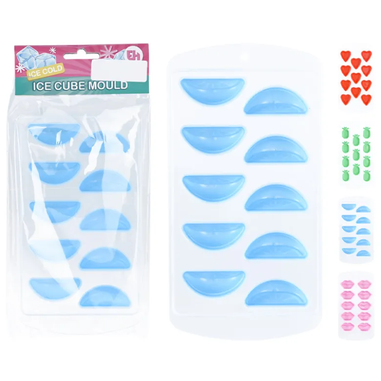 Isterningbakke med silikonebund 4 assorterede former