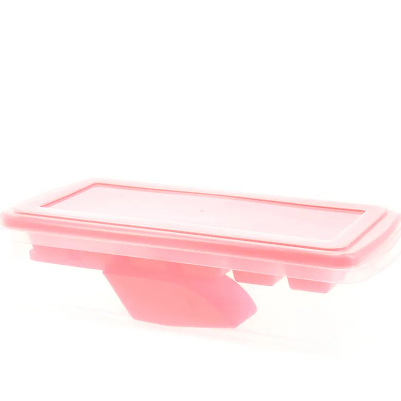 Isterningeboks med bakke og ske assorteret