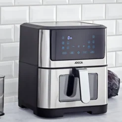 Jocca Digital Airfryer & Dehydrator 8 liter black/steel