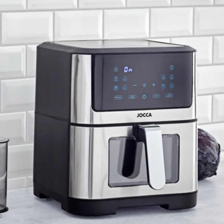 Jocca Digital Airfryer & Dehydrator 8 liter black/steel