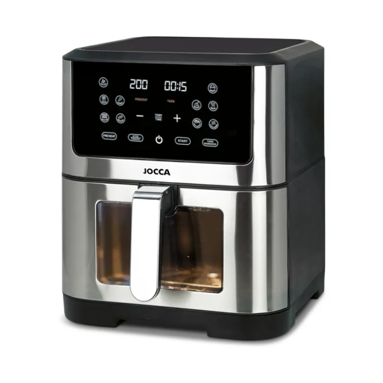 Jocca Digital Airfryer & Dehydrator 8 liter black/steel