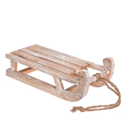 Juleslæde med reb 30x14x11 cm