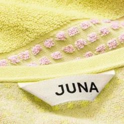 Juna Check håndklæde gul/lyserød 70x140 cm