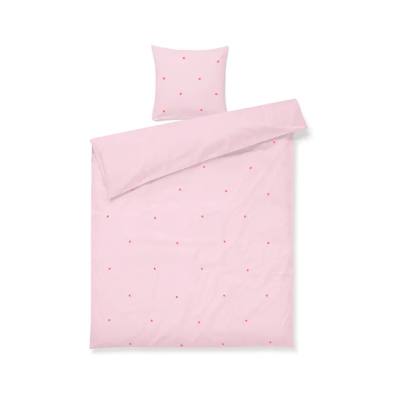 Juna Daisy sengetøj pink/rød 140x220 cm