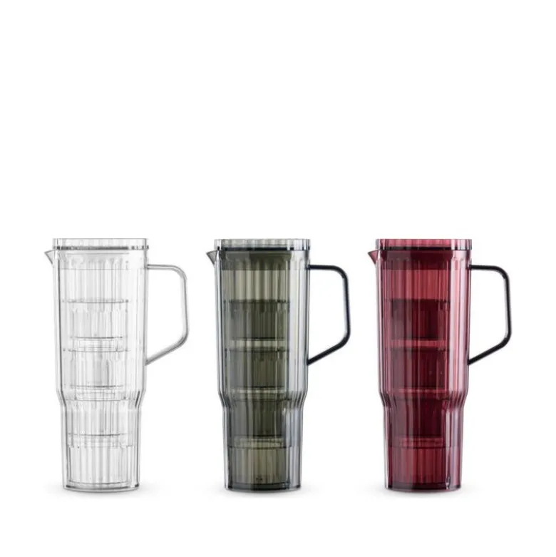 Kande med 4 kopper assorterede farver 1,2 liter