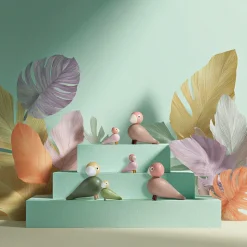 Kay Bojesen Liv & Lykke fugle rosa 2 stk.