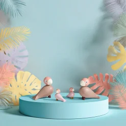 Kay Bojesen Liv & Lykke fugle rosa 2 stk.