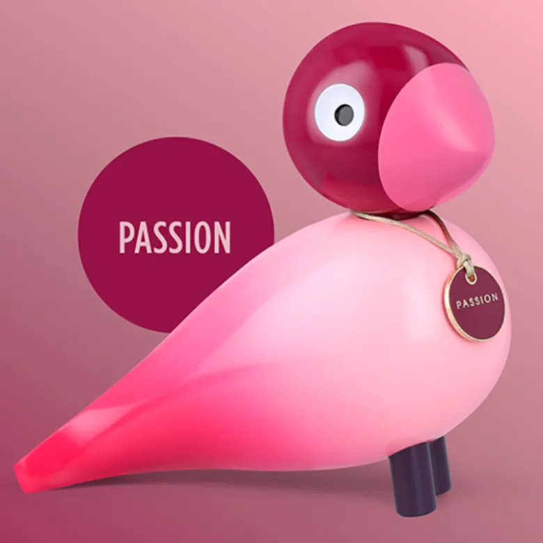 Kay Bojesen Story Birds Passion sangfugl pink H 15,5 cm