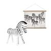Kay Bojesen zebra plakat & zebra illustration med træramme