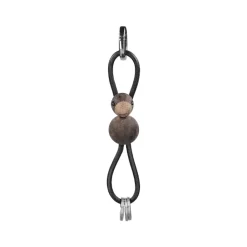 Kay Bojesen Fugl nøglering sølv/sort H 4,5 cm