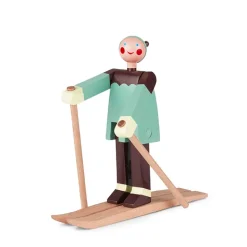 Kay Bojesen Skiløber Boje træfigur grøn 16 cm