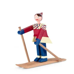 Kay Bojesen Skiløber Datti træfigur rød 15,5 cm