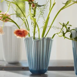 Kähler Hammershøi Unfold vase blå H 16,5 cm