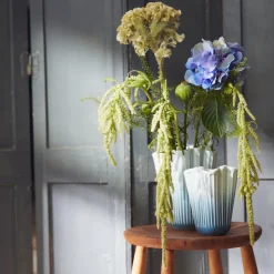 Kähler Hammershøi Unfold vase blå H 16,5 cm