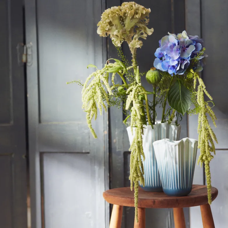 Kähler Hammershøi Unfold vase blå H 16,5 cm