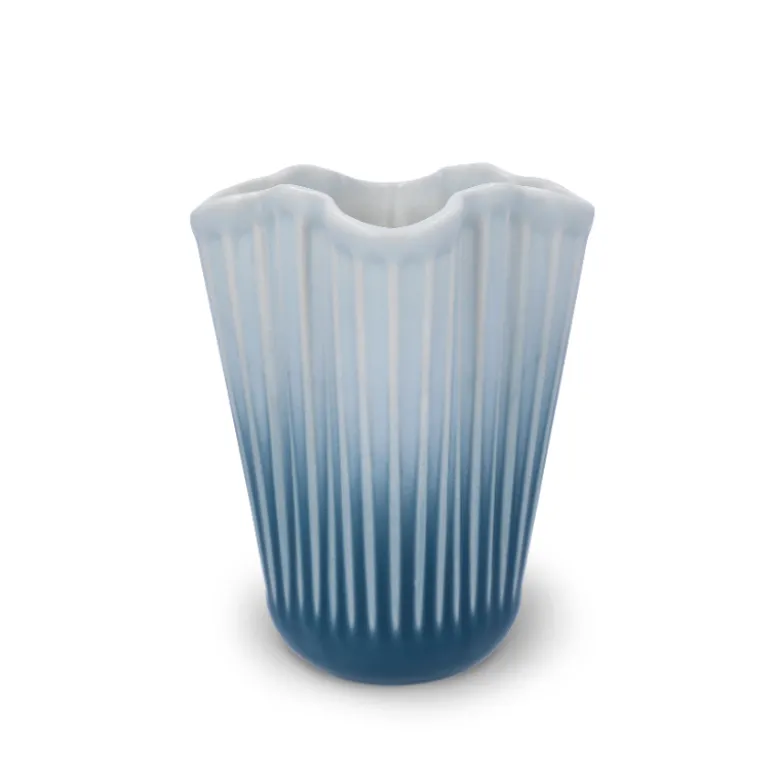 Kähler Hammershøi Unfold vase blå H 16,5 cm