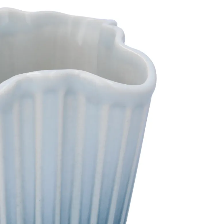 Kähler Hammershøi Unfold vase blå H 16,5 cm