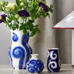 Kähler Tulle vase blå H 22,5 cm