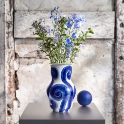 Kähler Tulle vase blå H 22,5 cm