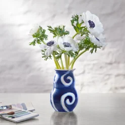 Kähler Tulle vase blå H 13 cm
