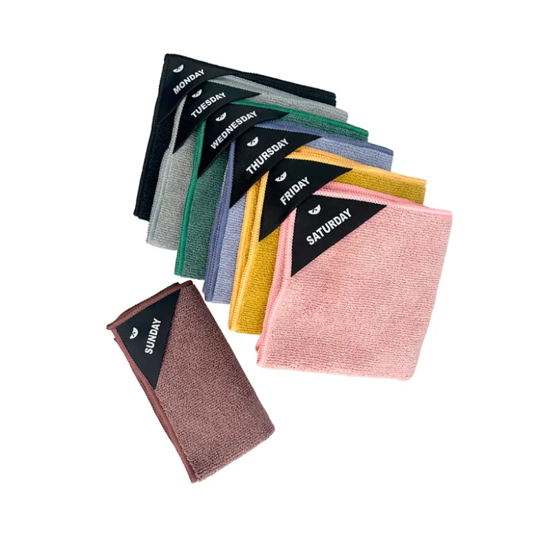 Klud microfiberklude 7 ugedage multicolor 30x30 cm