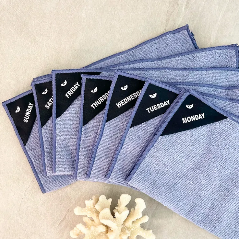 Klud microfiberklude 7 ugedage blue 30x30 cm