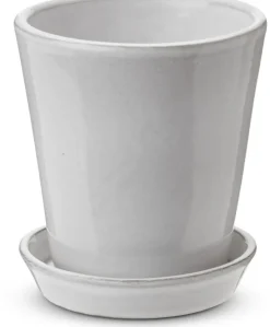 Knabstrup dyrkningspotte hvid 11 cm