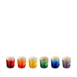 Le Creuset Signature Rainbow espressokrus stentøj 10 cl 6 stk.
