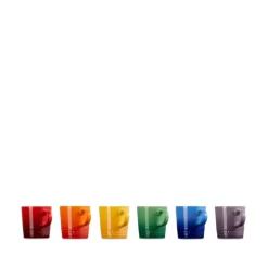 Le Creuset Signature Rainbow espressokrus stentøj 10 cl 6 stk.