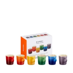 Le Creuset Signature Rainbow espressokrus stentøj 10 cl 6 stk.